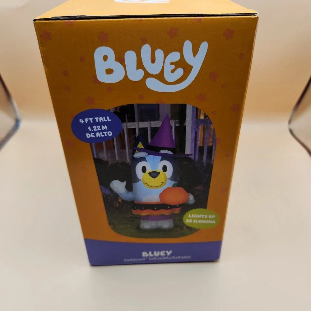 Bluey Bingo‎ Halloween Bluey Vampire With  Pumpkin 4ft 2025 Gemmy Brand New